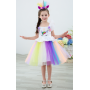 Сукня Єдиноріг з різнобарвною спідницею