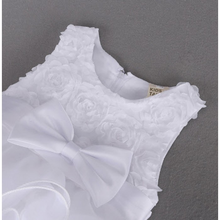 Сукня святкова з бантом Розочки (біл)