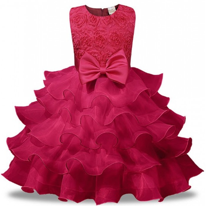 Сукня святкова з бантом Трояндочки (мал)