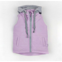 Marakas™  Жилетка з трикотажним капюшоном 12216 (бузок)