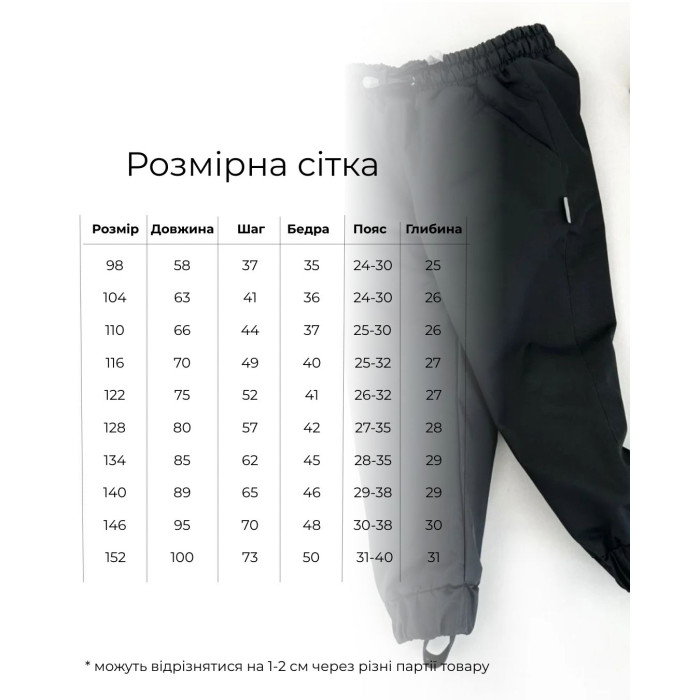 Штаны деми мембрана на микрофлисе  черные