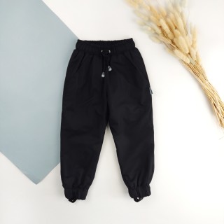 Штаны деми на микрофлисе черные