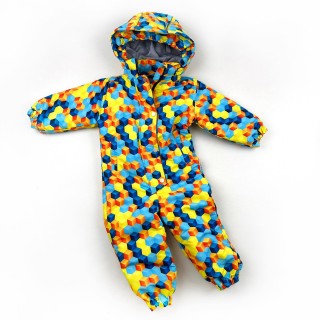 Комбінезон зимовий на нейлоні Квадрати