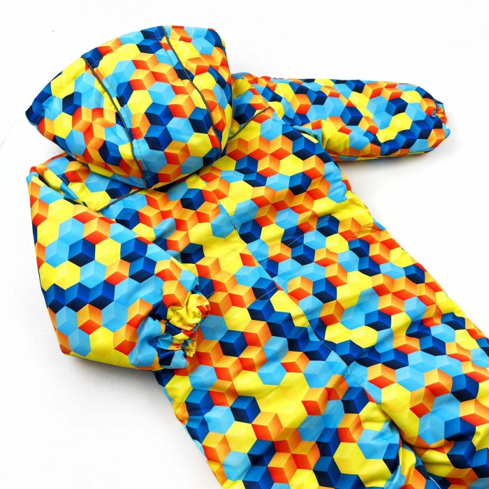 Комбінезон зимовий на нейлоні Квадрати