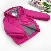 Вітровка на мікрофлісі малинова