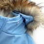 Парка зима на хутрі та слімтексі блакитна