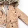 Парка зима на хутрі та слімтексі бежева