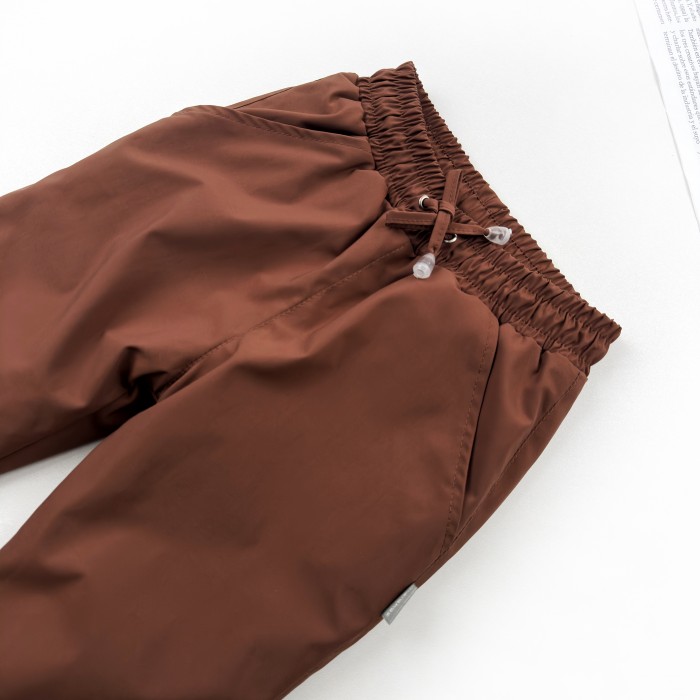 Штани демі на мікрофлісі коричневі