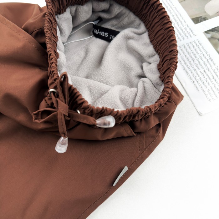 Штани демі на мікрофлісі коричневі