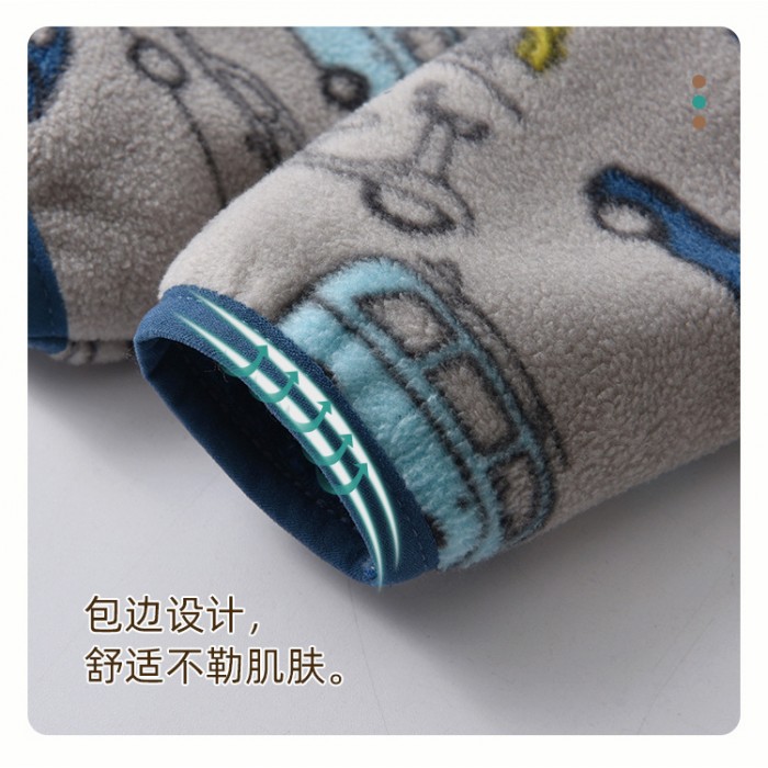 Флисовая кофта на меху Машинки серая Флисовая кофта на меху Машинки серая