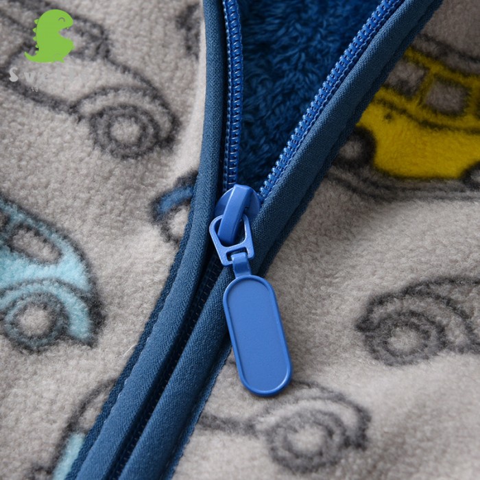 Флисовая кофта на меху Машинки серая Флисовая кофта на меху Машинки серая