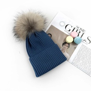 Шапка в'язка Бубон джинс Шапка в'язка Бубон джинс