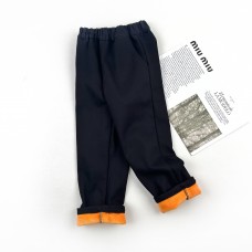 Штани котонові на плюші чорні