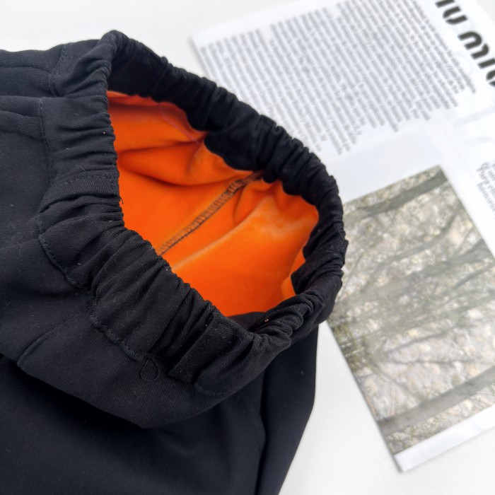 Штани котонові на плюші чорні