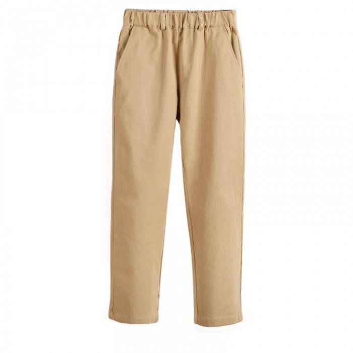 Штани котонові на плюші бежеві