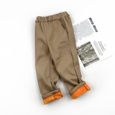 Штани котонові на плюші бежеві