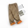 Штани котонові на плюші бежеві