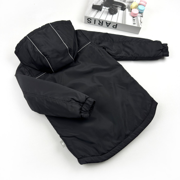 Куртка на слімтексі та мікрофлісі чорна