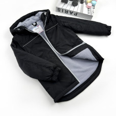 Куртка на слімтексі та мікрофлісі чорна