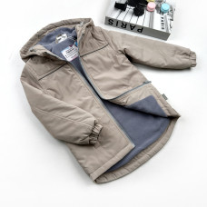 Куртка на слімтексі та мікрофлісі бежева