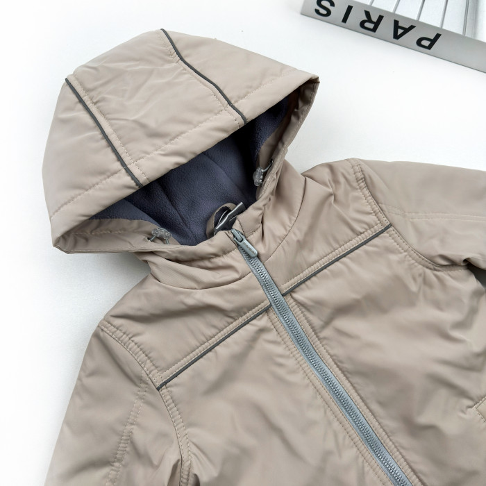 Куртка на слимтексе и микрофлисе бежевая