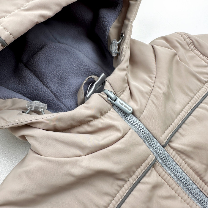 Куртка на слимтексе и микрофлисе бежевая