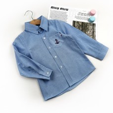 Рубашка Якорь голубая