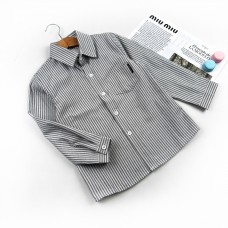 Сорочка Смужка біло-сіра