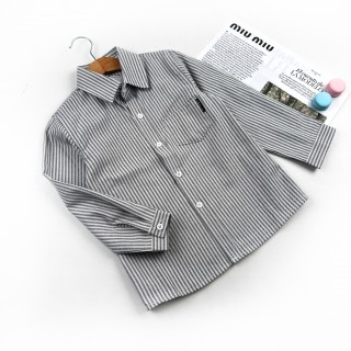 Сорочка Смужка біло-сіра