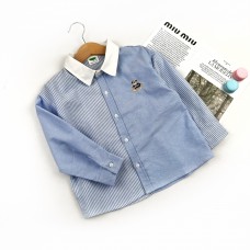 Рубашка Медвеженок голубая 