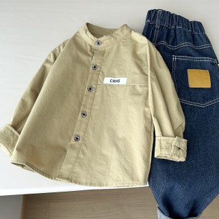 Сорочка оливкова з написом