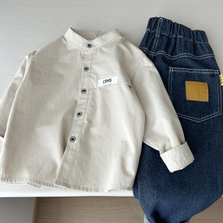 Сорочка бежева з написом