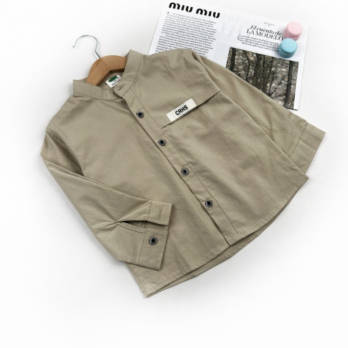 Сорочка бежева з написом