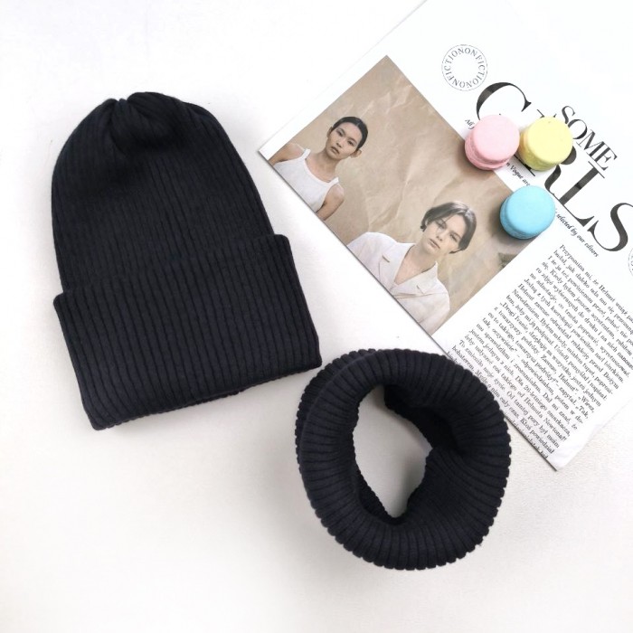 Комплект в'язки Макко з відворотом чорний