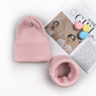 Комплект вязка Макко с отворотом светло розовый