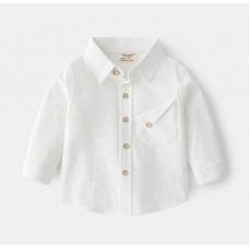 Рубашка с карманом белая