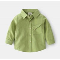 Сорочка з кишенею оливкова