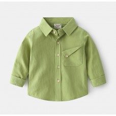 Рубашка с карманом оливковая
