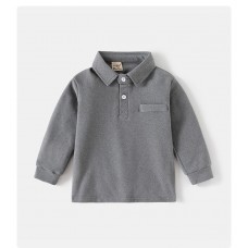 Поло серый д/р