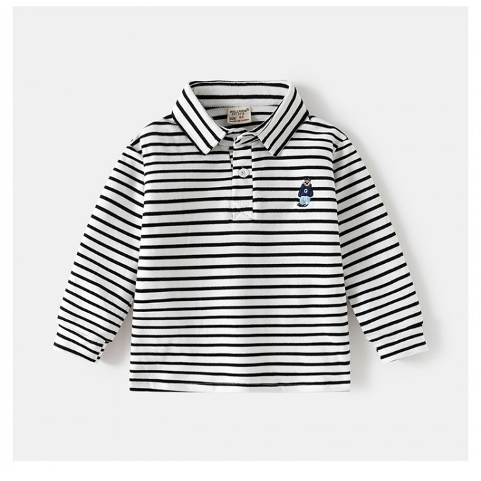 Поло Ведмедик чорно-білий