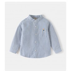 Рубашка Медвеженок бело-голубая