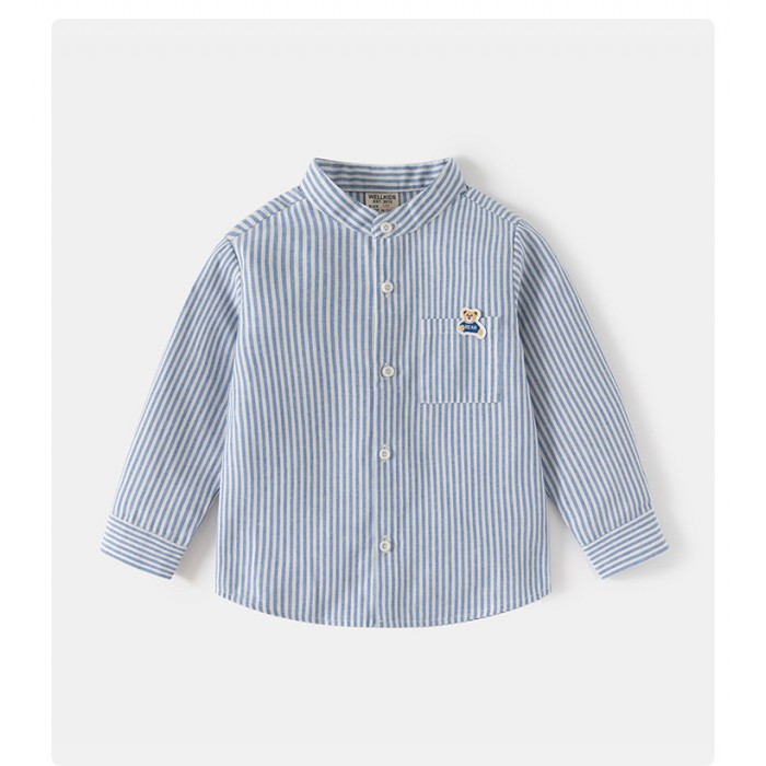 Сорочка Ведмедик біло-блакитна