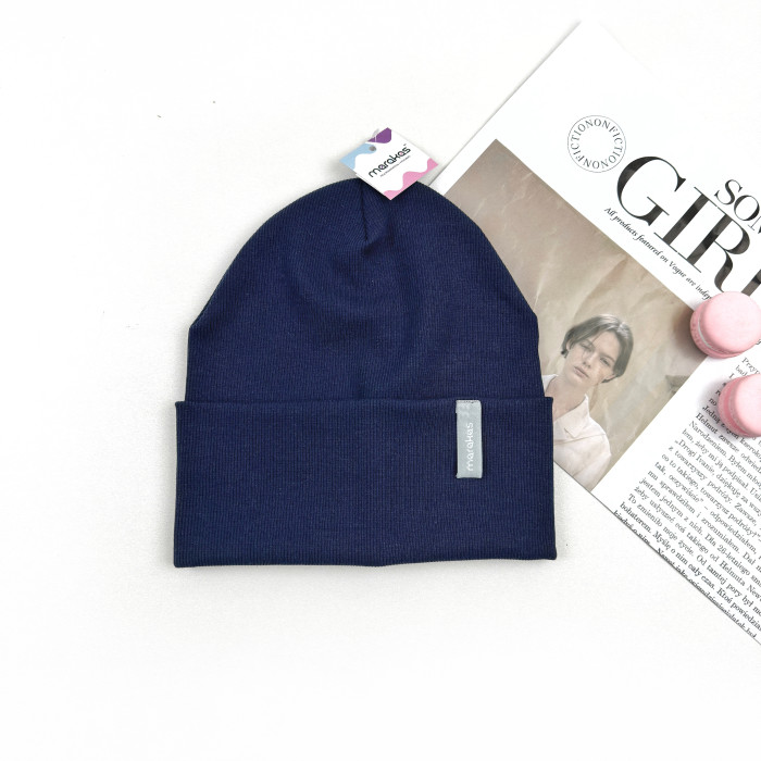 Шапка Marakas з відворотом темно-синя