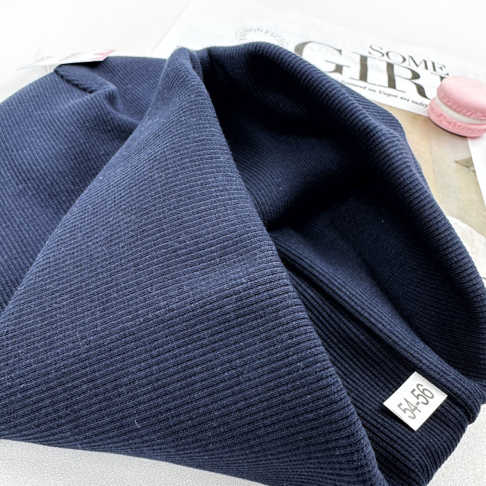 Шапка Marakas з відворотом темно-синя