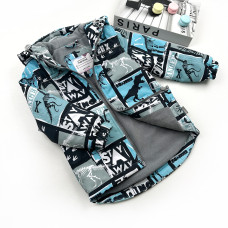 Marakas™ Куртка на слімтексі та мікрофлісі Діно блакитна