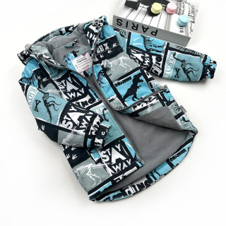 Marakas™ Куртка на слімтексі та мікрофлісі Діно блакитна