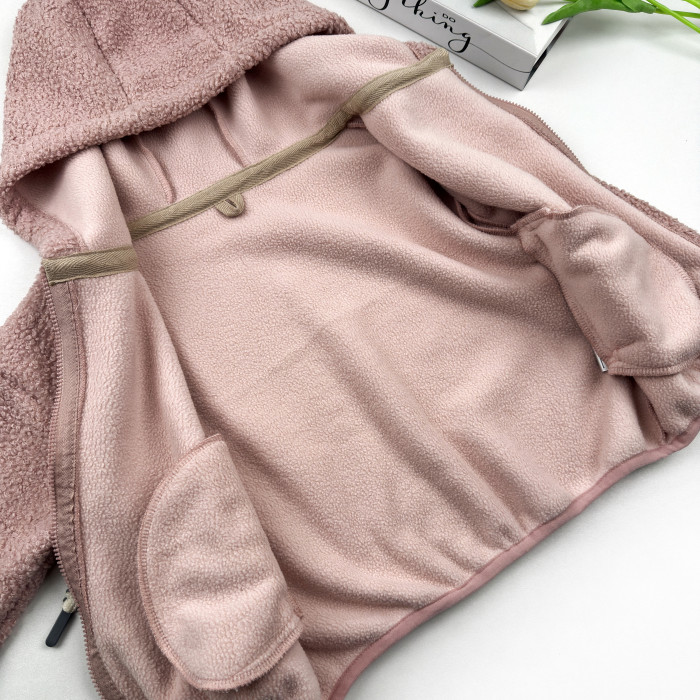 Кофта спортивная шерпа Marakas светло розовая