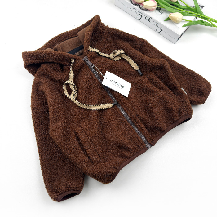 Кофта спортивная шерпа Marakas шоколад