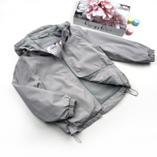 Ветровка на микрофлисе  серая