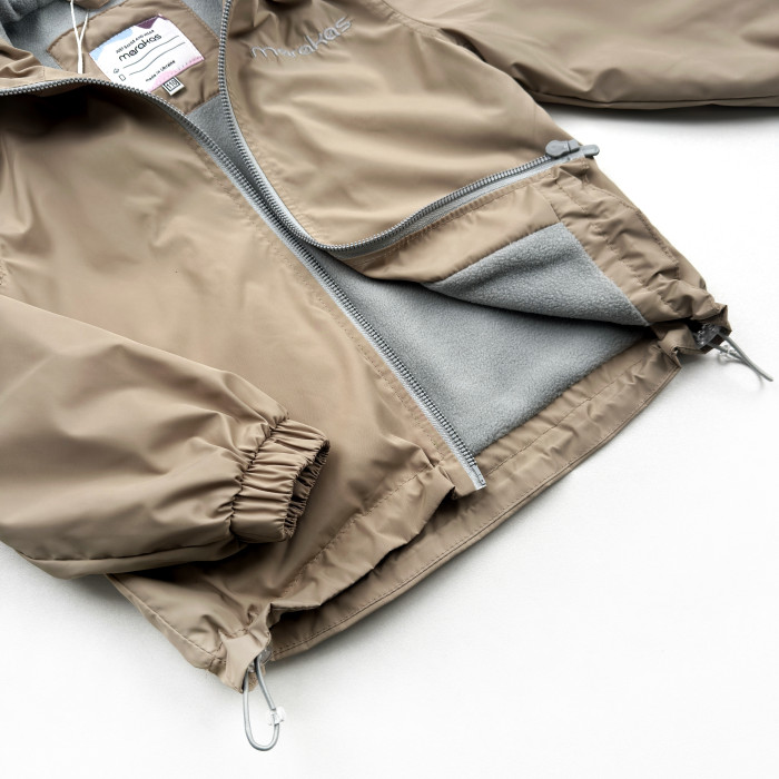 Ветровка на микрофлисе  бежевая